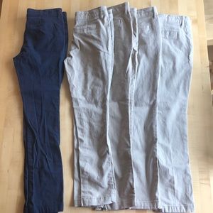 Old Navy khaki and navy uniform pants like new